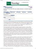 Cover page: Elevated 18F-AV-1451 PET tracer uptake detected in incidental imaging findings