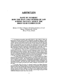 Cover page: Paint by Number? How the Race and Gender of Law School Faculty Affect the First-Year Curriculum