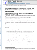 Cover page: Cancer statistics for Asian Americans, Native Hawaiians, and Pacific Islanders, 2016: Converging incidence in males and females