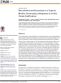 Cover page: Recruitment and Succession in a Tropical Benthic Community in Response to In-Situ Ocean Acidification