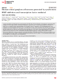 Cover page: Human retinal ganglion cell neurons generated by synchronous BMP inhibition and transcription factor mediated reprogramming