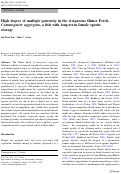 Cover page: High degree of multiple paternity in the viviparous Shiner Perch, Cymatogaster aggregata, a fish with long-term female sperm storage