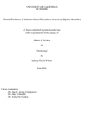 Cover page: Thermal Preference of Immature House Flies (Musca Domestica) (Diptera: Muscidae)