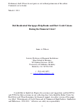 Cover page: Did Residential Mortgages Help Banks and Hurt Credit Unions During the Financial Crisis?