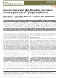 Cover page: Genomic signatures of mitonuclear coevolution across populations of Tigriopus californicus