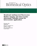 Cover page: Rotational multispectral fluorescence lifetime imaging and intravascular ultrasound: bimodal system for intravascular applications