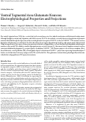 Cover page: Ventral Tegmental Area Glutamate Neurons: Electrophysiological Properties and Projections
