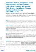 Cover page: Randomized Phase III Postoperative Trial of Platinum-Based Chemotherapy Versus Capecitabine in Patients With Residual Triple-Negative Breast Cancer Following Neoadjuvant Chemotherapy: ECOG-ACRIN EA1131.