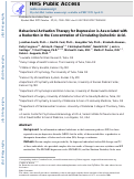 Cover page: Behavioral activation therapy for depression is associated with a reduction in the concentration of circulating quinolinic acid