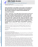 Cover page: Future directions in psychiatric neurosurgery: Proceedings of the 2022 American Society for Stereotactic and Functional Neurosurgery meeting on surgical neuromodulation for psychiatric disorders