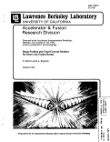 Cover page: Beam Position and Total Current Monitor for Heavy Ion Fusion Beams