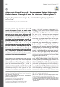 Cover page: Adipocyte Liver Kinase b1 Suppresses Beige Adipocyte Renaissance Through Class IIa Histone Deacetylase 4