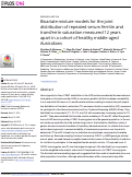 Cover page: Bivariate mixture models for the joint distribution of repeated serum ferritin and transferrin saturation measured 12 years apart in a cohort of healthy middle-aged Australians