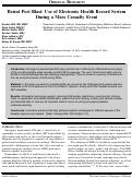 Cover page: Beirut Port Blast: Use of Electronic Health Record System During a Mass Casualty Event