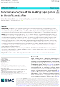 Cover page: Functional analysis of the mating type genes in Verticillium dahliae.