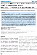 Cover page: Changes in cGMP Levels Affect the Localization of EGL-4 in AWC in Caenorhabditis elegans