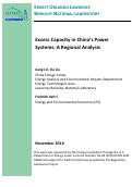 Cover page: Excess Capacity in China’s Power Systems: A Regional Analysis: