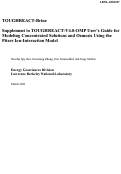 Cover page: TOUGHREACT-Brine: Supplement to TOUGHREACT-V4.0-OMP User’s Guide for Modeling Concentrated Solutions and Osmosis Using the Pitzer Ion-Interaction Model