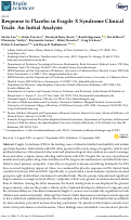 Cover page: Response to Placebo in Fragile X Syndrome Clinical Trials: An Initial Analysis.