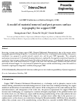 Cover page: A model of material removal and post process surface topography for copper CMP