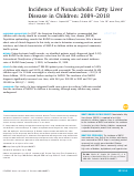 Cover page: Incidence of Nonalcoholic Fatty Liver Disease in Children: 2009–2018