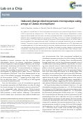 Cover page: Induced charge electroosmosis micropumps using arrays of Janus micropillars
