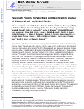 Cover page: Personality Predicts Mortality Risk: An Integrative Data Analysis of 15 International Longitudinal Studies.