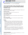 Cover page: Chronic Physiologic Effects of Stress Among Lesbian, Gay, and Bisexual Adults