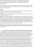 Cover page: Perceived Discrimination, Retention, and Diabetes Risk Among American Indians and Alaska Natives in a Diabetes Lifestyle Intervention