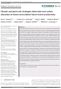 Cover page: Climate and plant trait strategies determine tree carbon allocation to leaves and mediate future forest productivity