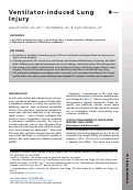 Cover page: Ventilator-induced Lung Injury