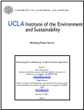 Cover page: Measuring Eco-inefficiency: A New Frontier Approach