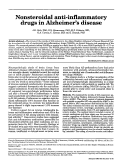 Cover page: Nonsteroidal anti-inflammatory drugs in Alzheimer's disease