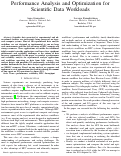 Cover page: Performance Analysis and Optimization for Scientific Data Workloads