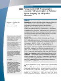 Cover page: Preoperative CT Angiography Informs Instrumentation in Anterior Spine Surgery for Idiopathic Scoliosis