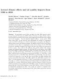 Cover page: Aerosol climate effects and air quality impacts from 1980 to 2030