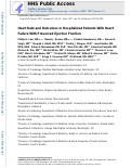 Cover page: Heart Rate and Outcomes in Hospitalized&nbsp;Patients With Heart Failure With Preserved Ejection&nbsp;Fraction