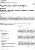 Cover page: Post-Clerkship Curricular Reform: Specialty-Specific Tracks and Entrustable Professional Activities to Guide the Transition to Residency