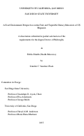 Cover page: A food environment perspective on the fruit and vegetable dietary behaviors of US Hispanics