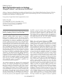 Cover page: Splicing bioinformatics to biology