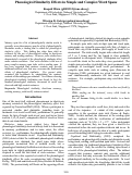 Cover page: Phonological Similarity Effects in Simple and Complex Word Spans