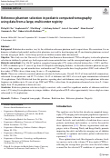 Cover page: Reference phantom selection in pediatric computed tomography using data from a large, multicenter registry