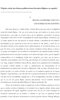 Cover page: Tríptico sobre las últimas publicaciones literarias filipinas en español