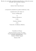 Cover page: Biochar for sustainable agricultural intensification: technical/economic potential, and technology adoption