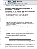 Cover page: Interpersonal Tensions and Pain Among Older Adults: The Mediating Role of Negative Mood.