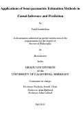 Cover page: Applications of Semi-parametric Estimation Methods in Causal Inference and Prediction