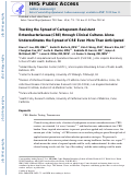 Cover page: Tracking the spread of carbapenem-resistant Enterobacteriaceae (CRE) through clinical cultures alone underestimates the spread of CRE even more than anticipated