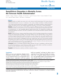 Cover page: Racial/Ethnic Disparities in Mortality Across the Veterans Health Administration