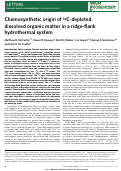 Cover page: Chemosynthetic origin of 14C-depleted dissolvedÂ&nbsp;organic matter in a ridge-flank hydrothermal system