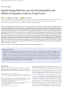Cover page: Spatial Tuning Shifts Increase the Discriminability and Fidelity of Population Codes in Visual Cortex